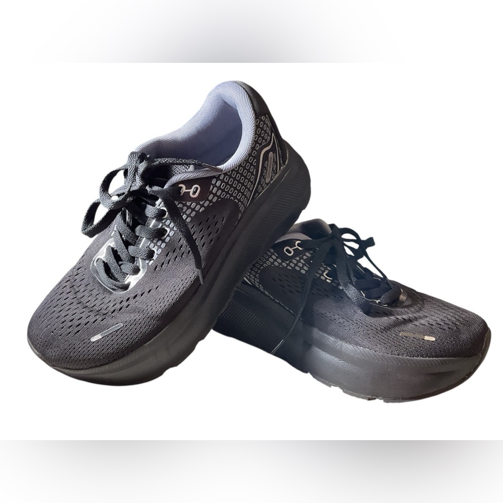 JACKSHIBO Wide Toe Box Black Athletic Running Shoes Size 8